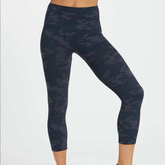 spanx camo cropped leggings
